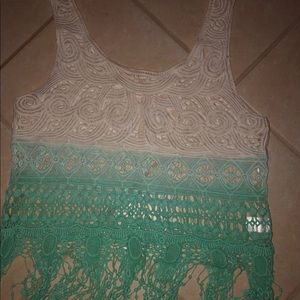 Crochet tank top/ swimsuit cover
